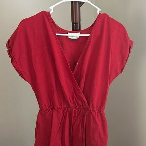 Size small universal thread goods co red linen dress